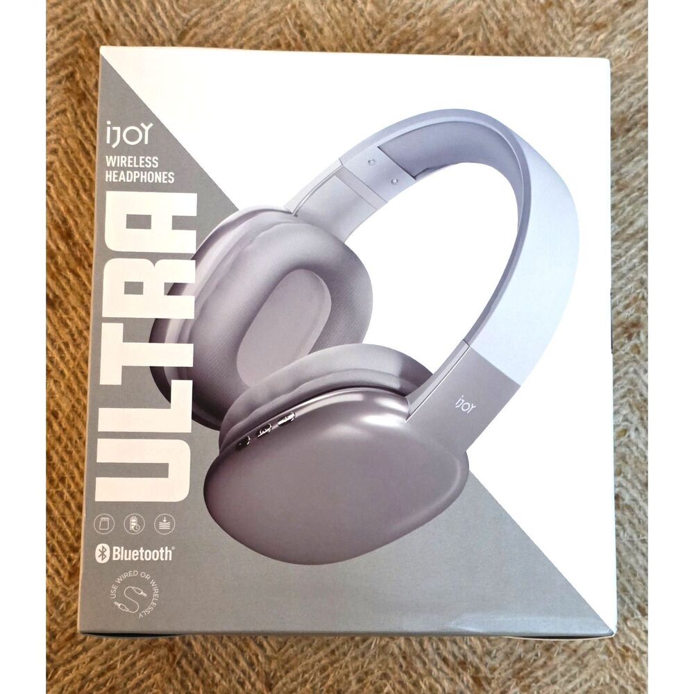 iJoy Ultra Wireless Bluetooth Over-Ear Headphones with Mic – Brand New in Box